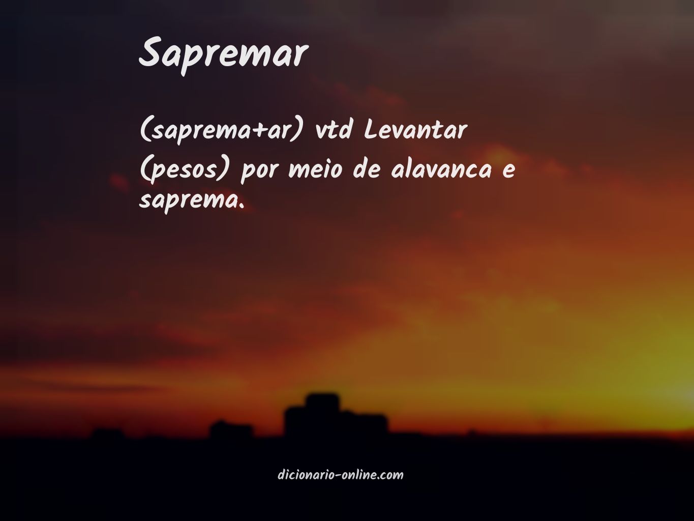 Significado de sapremar