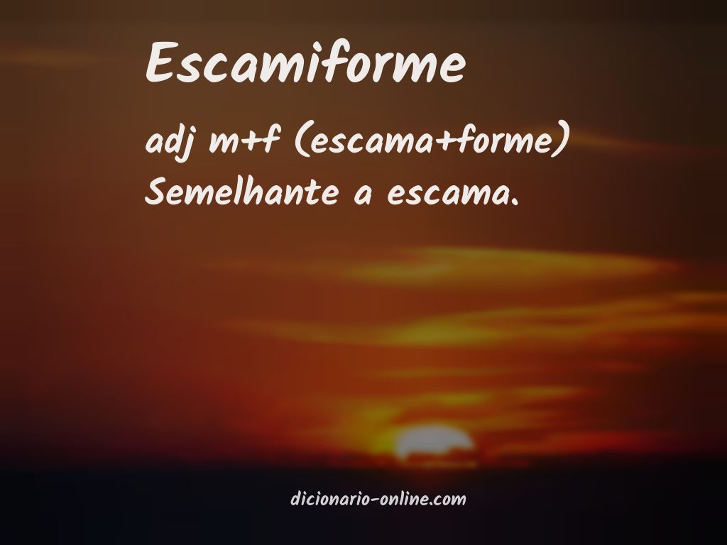 Significado de escamiforme