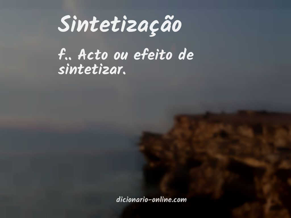 Significado de sintetização