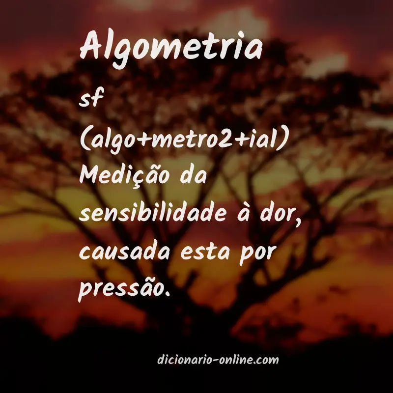 Significado de algometria