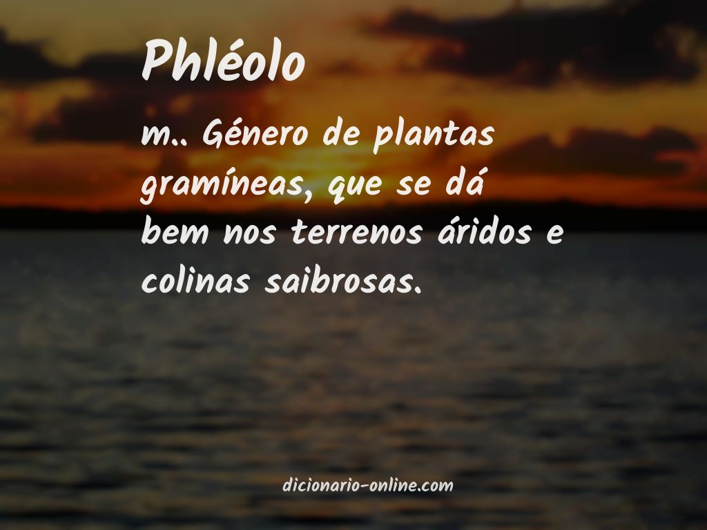 Significado de phléolo