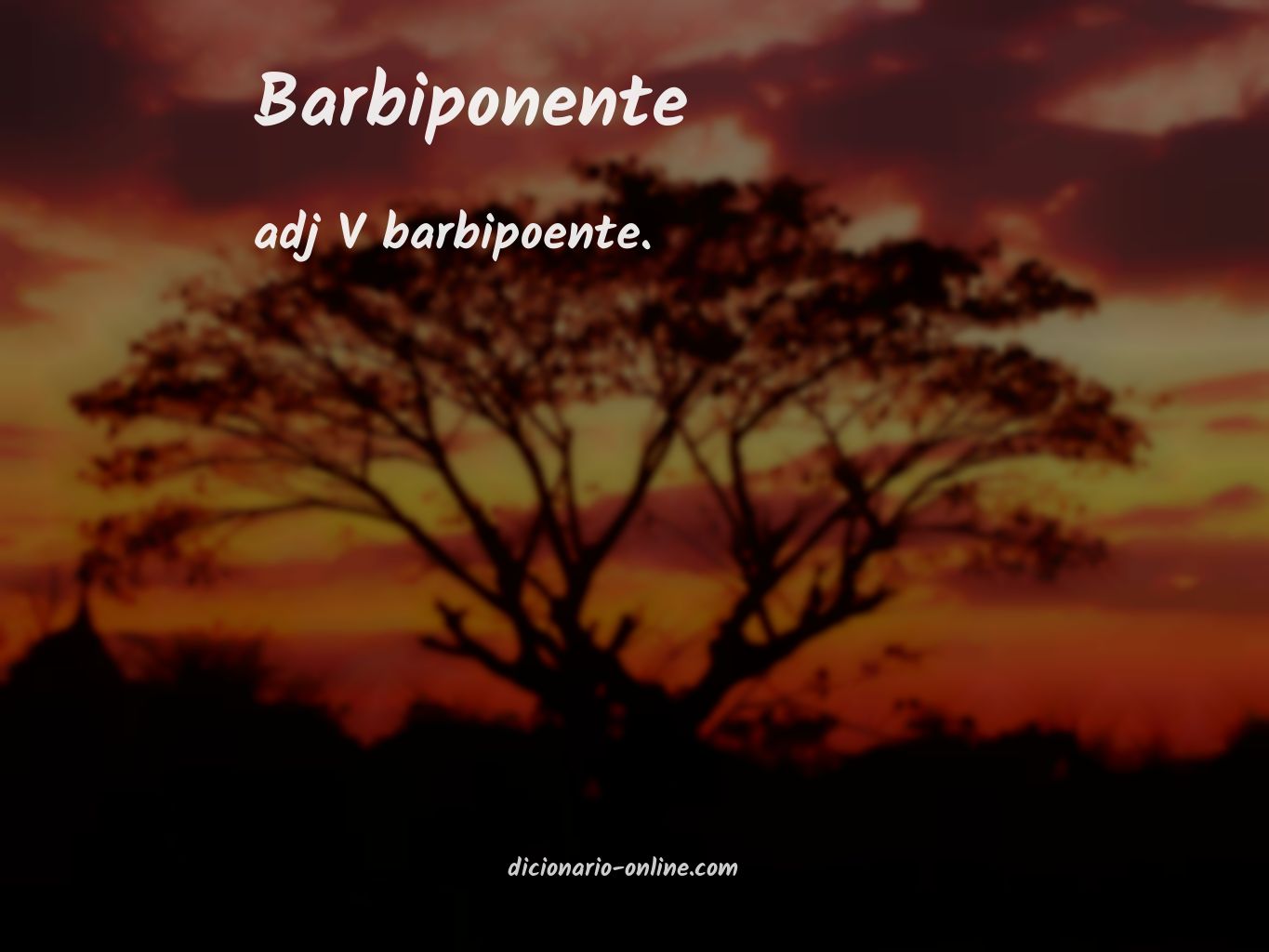 Significado de barbiponente