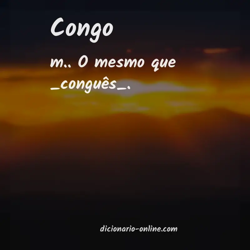 Significado de congo