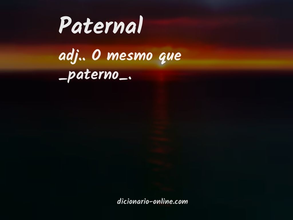 Significado de paternal