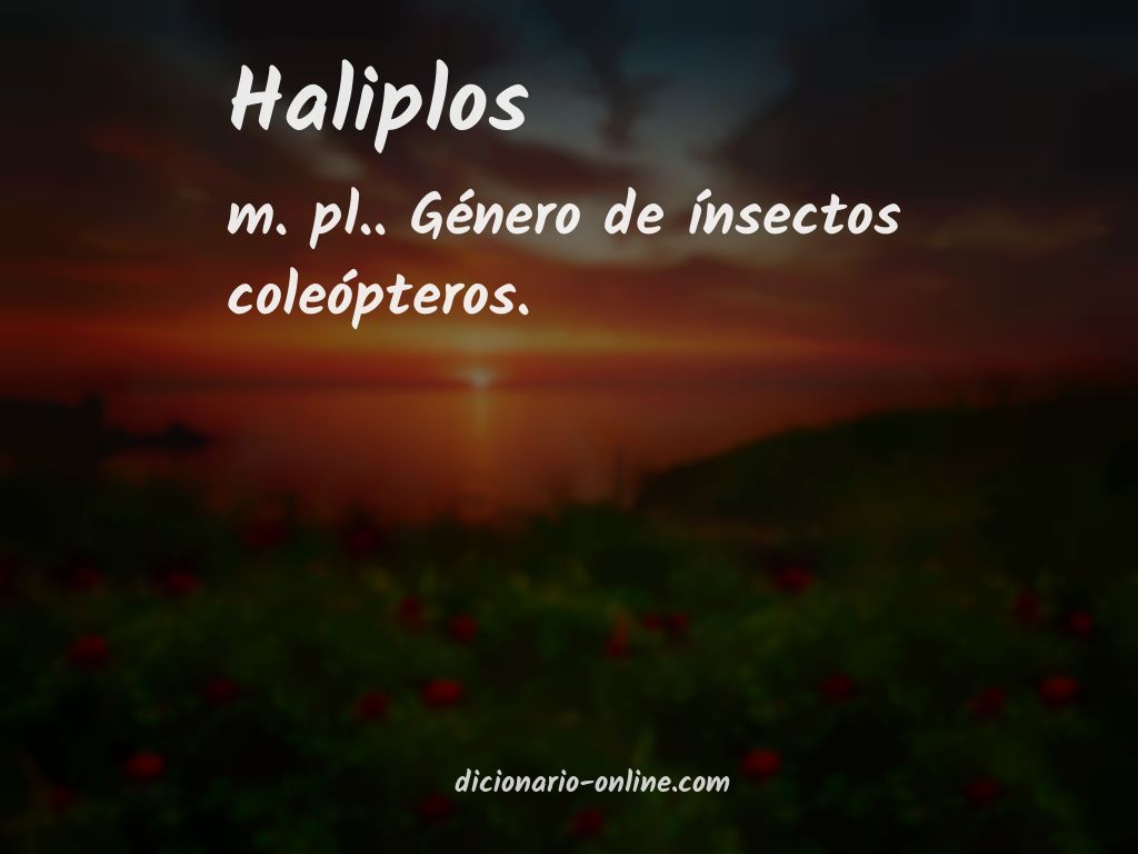 Significado de haliplos