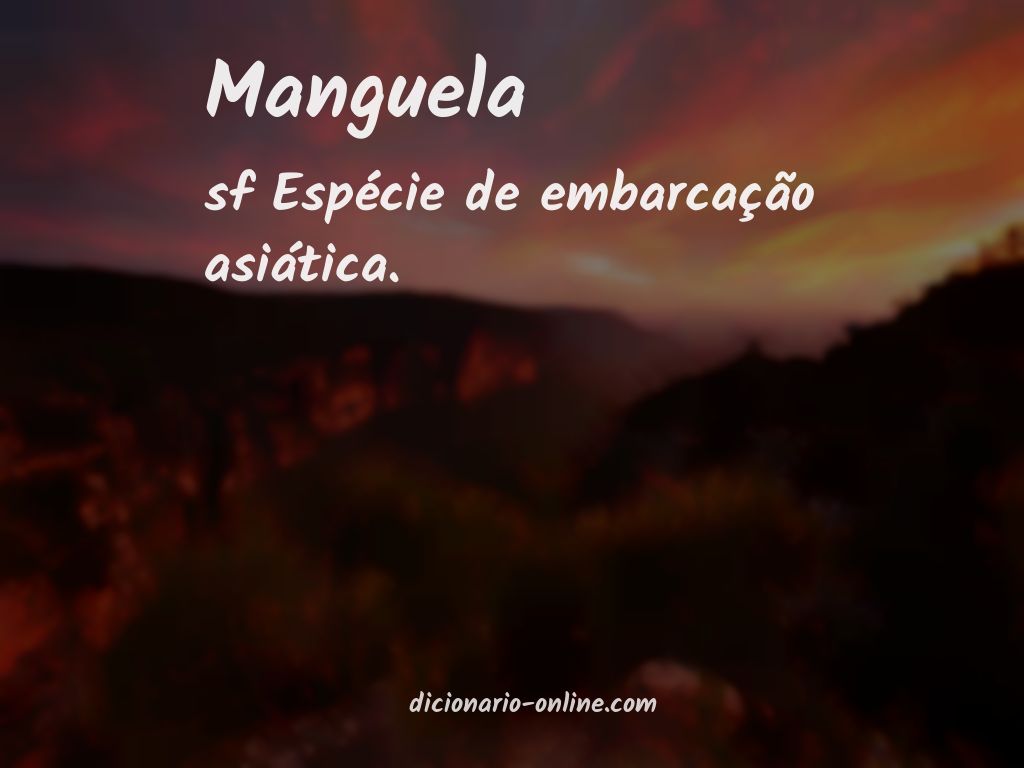 Significado de manguela