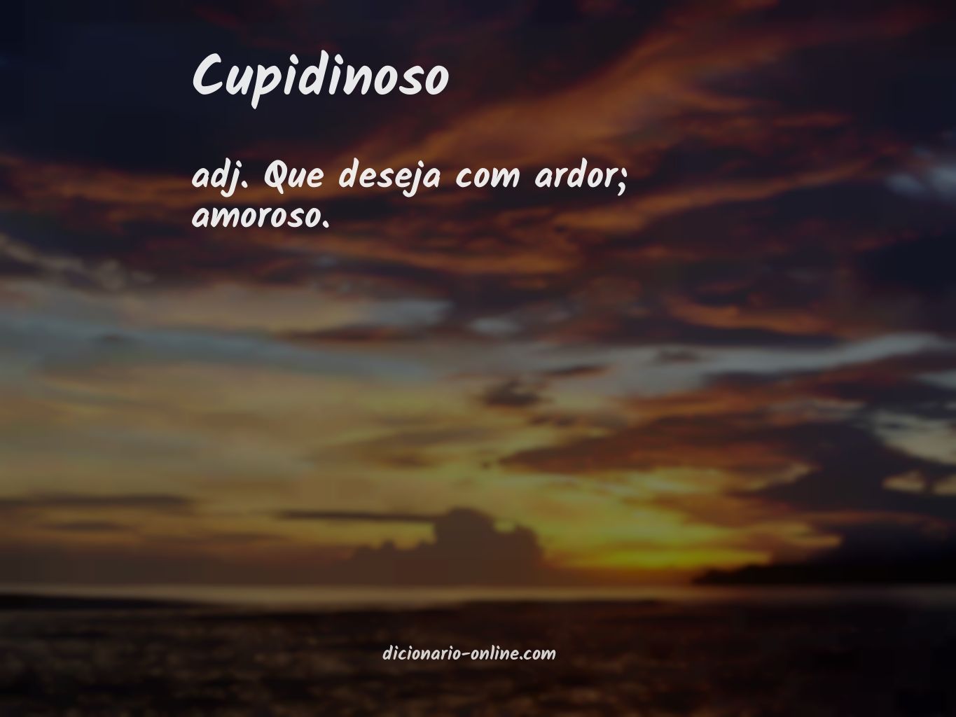 Significado de cupidinoso