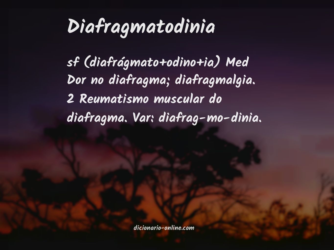 Significado de diafragmatodinia
