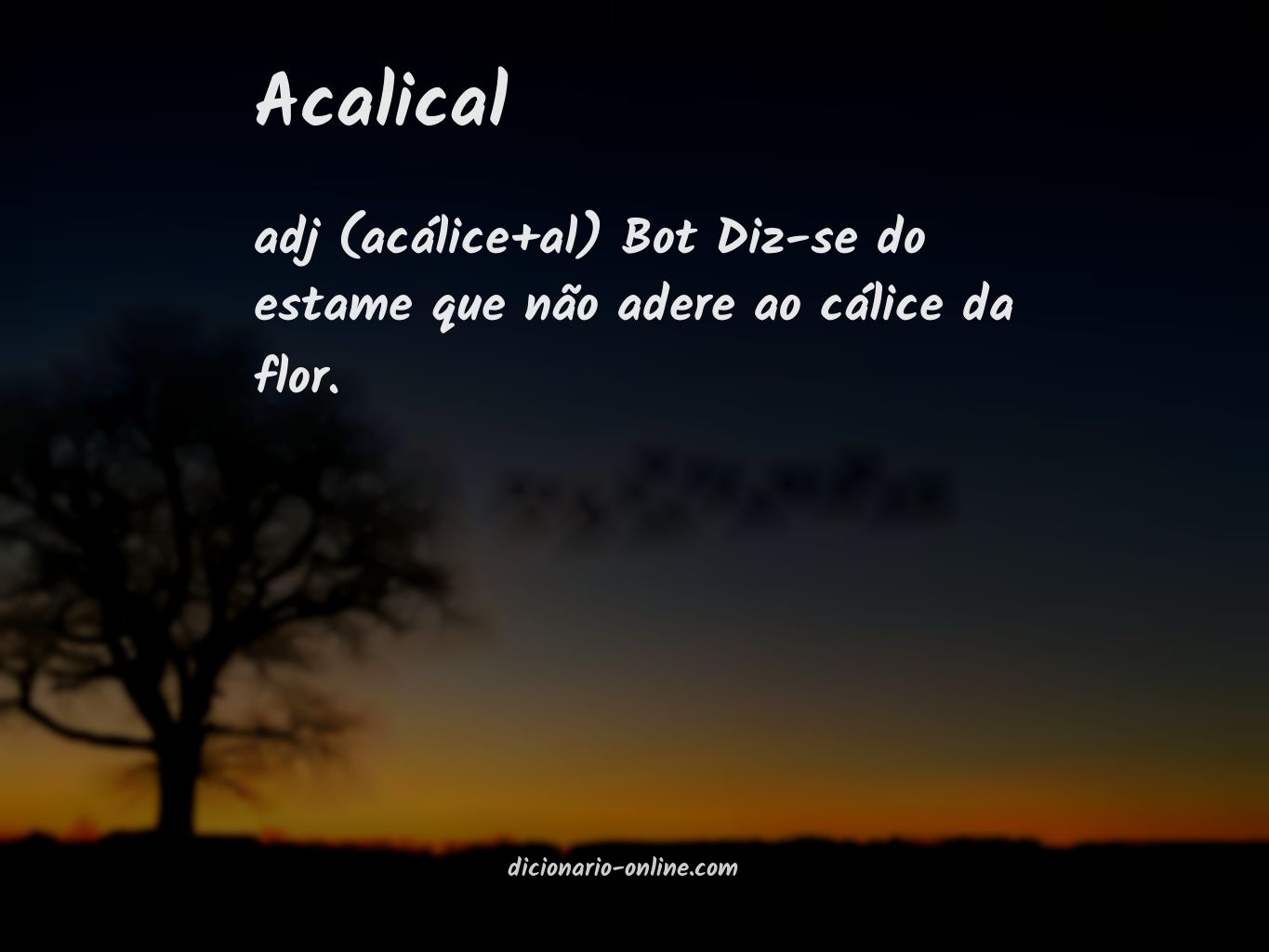 Significado de acalical