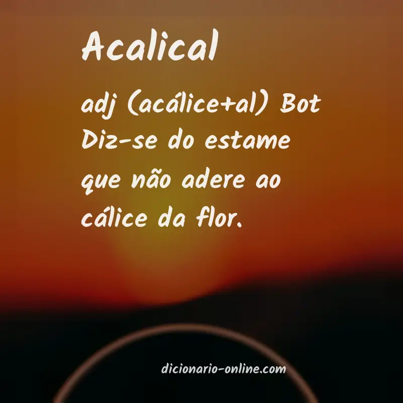 Significado de acalical