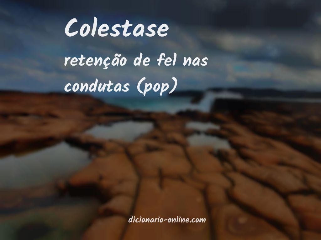 Significado de colestase