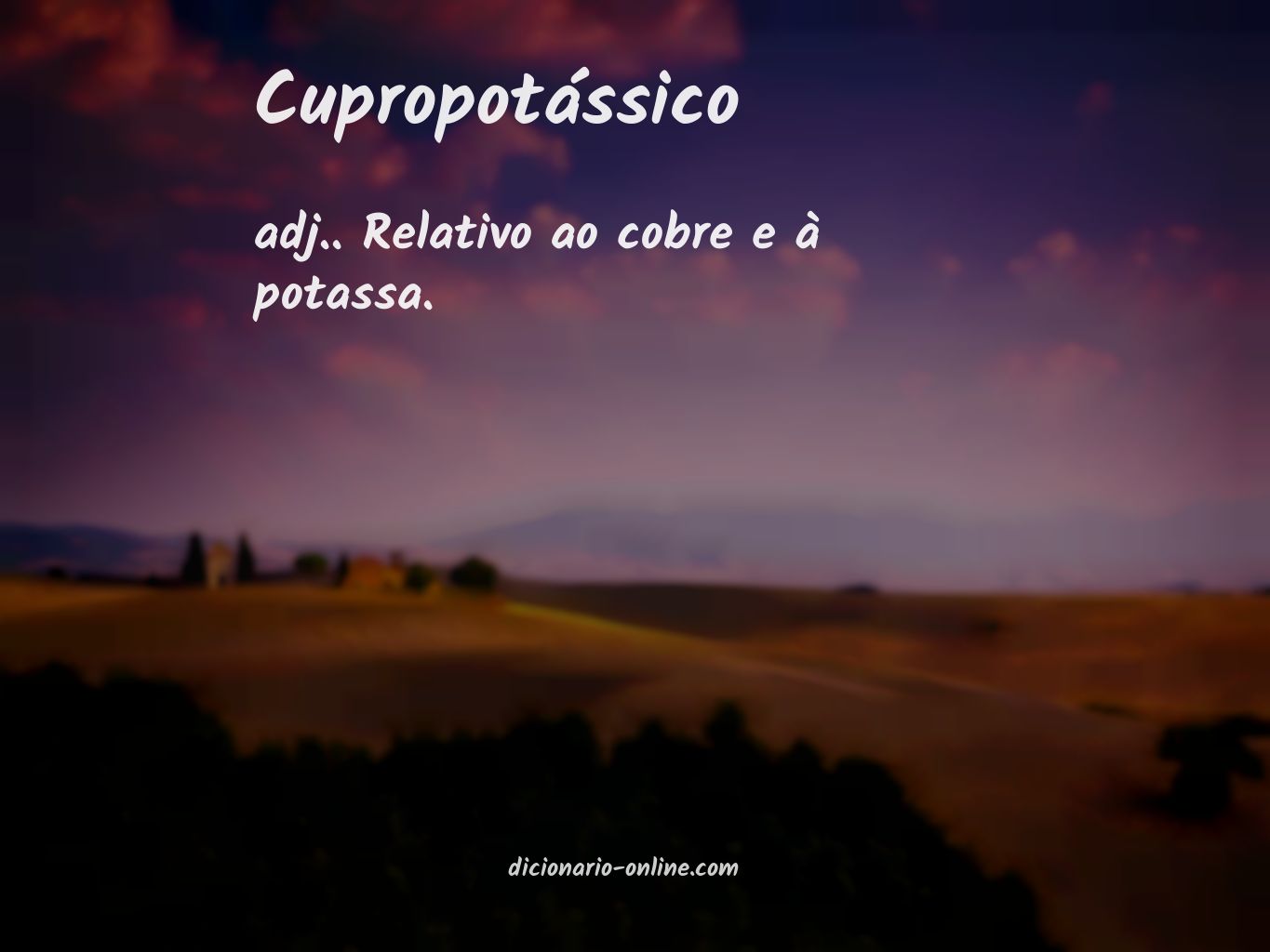 Significado de cupropotássico