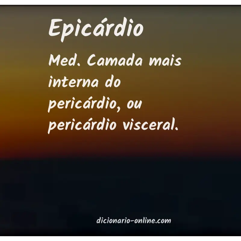 Significado de epicárdio