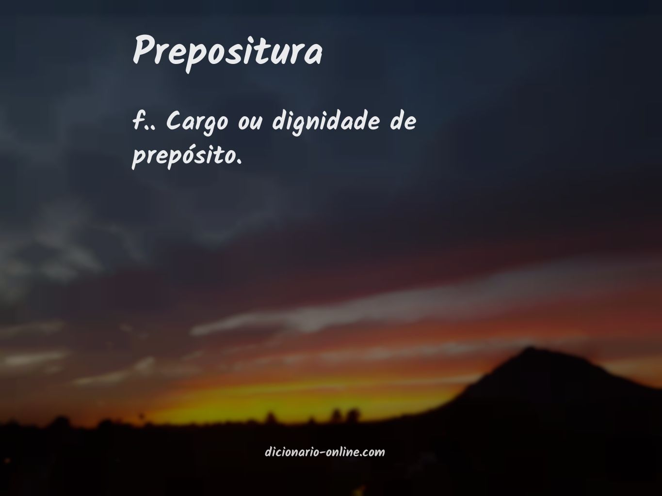 Significado de prepositura