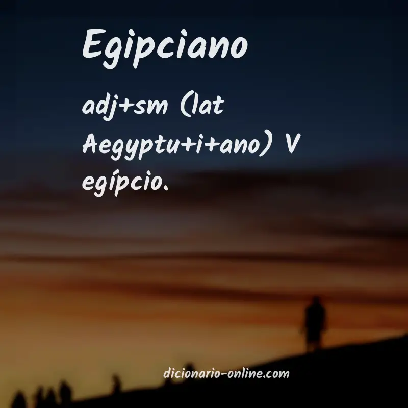 Significado de egipciano