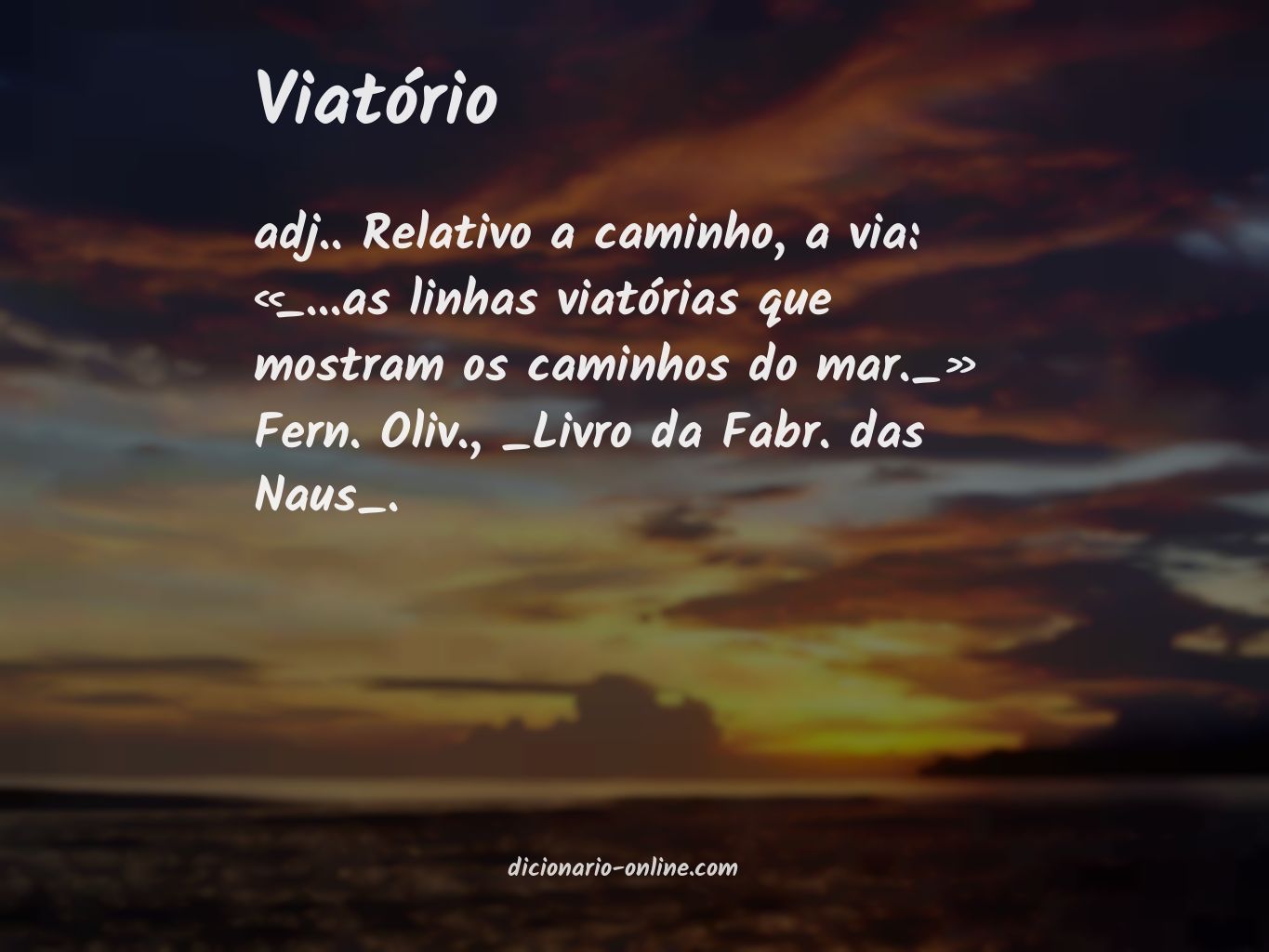 Significado de viatório