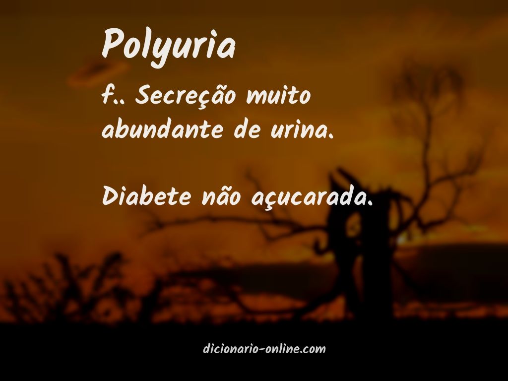 Significado de polyuria