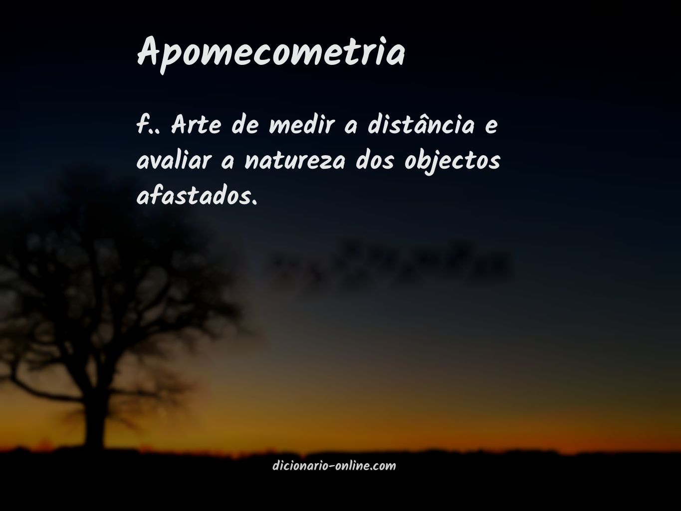 Significado de apomecometria