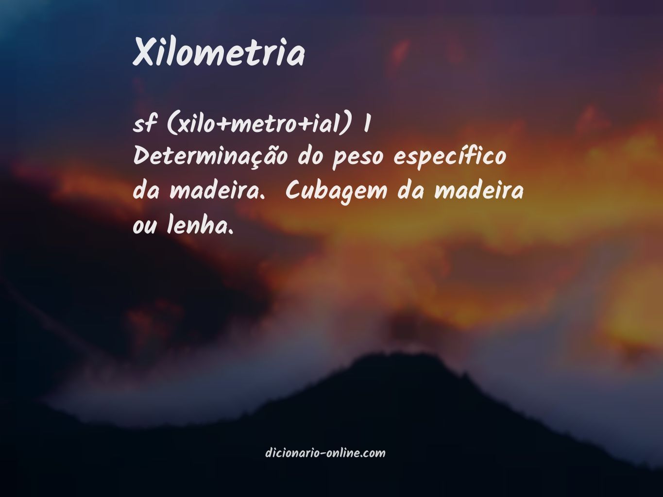 Significado de xilometria