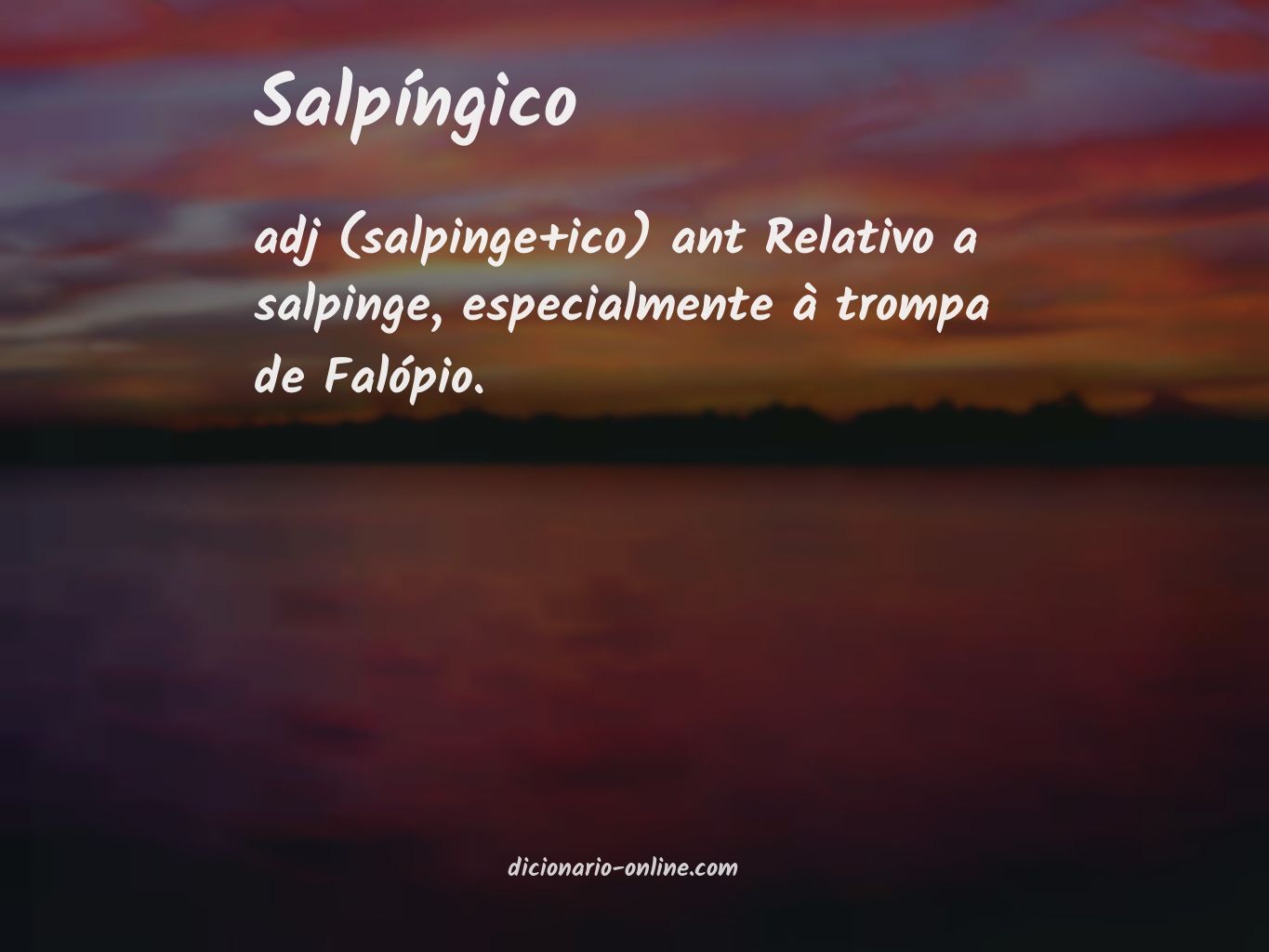 Significado de salpíngico