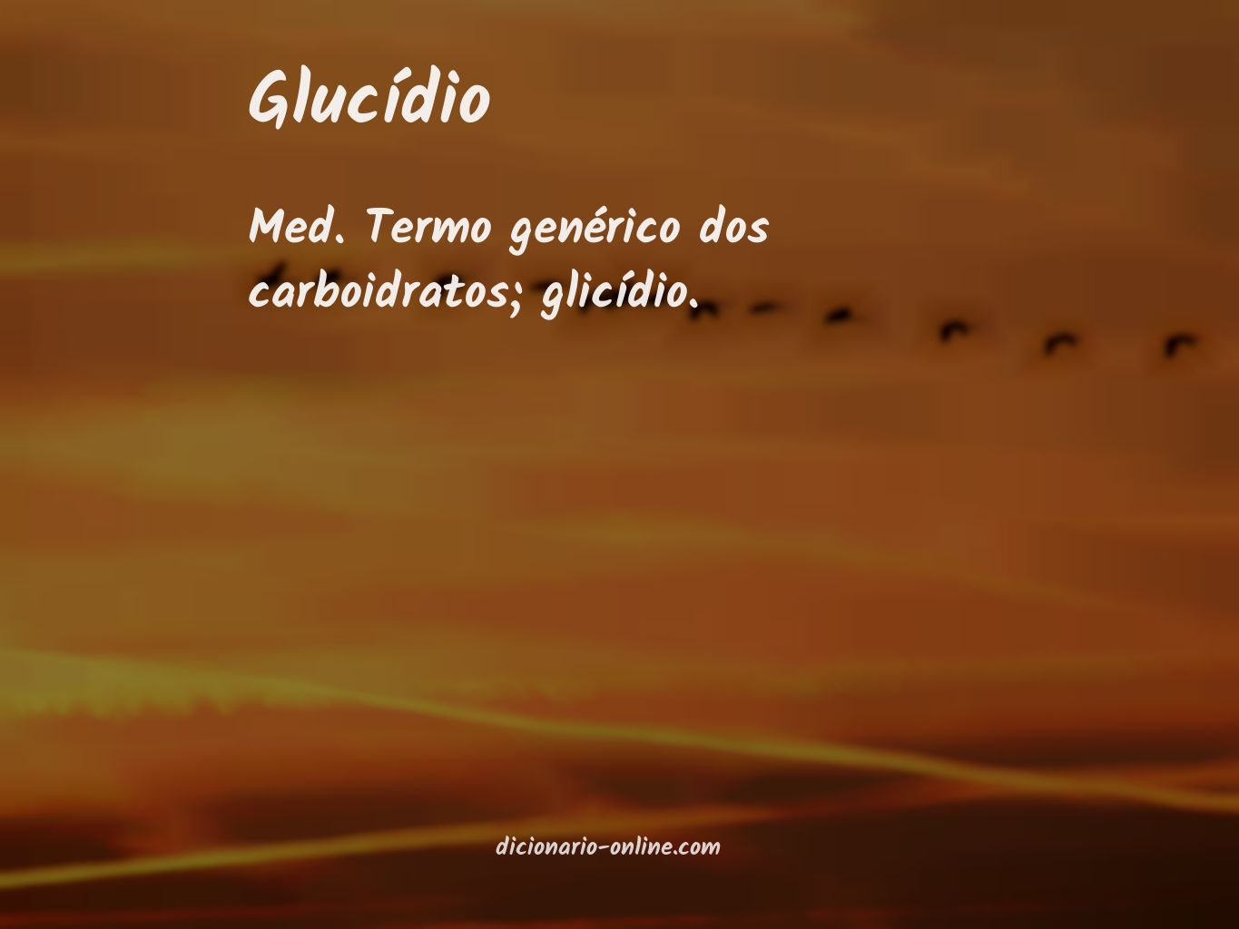 Significado de glucídio