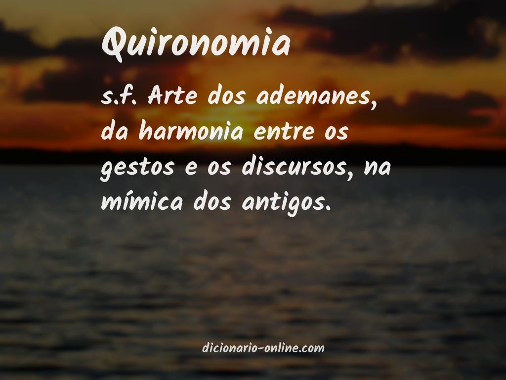 Significado de quironomia