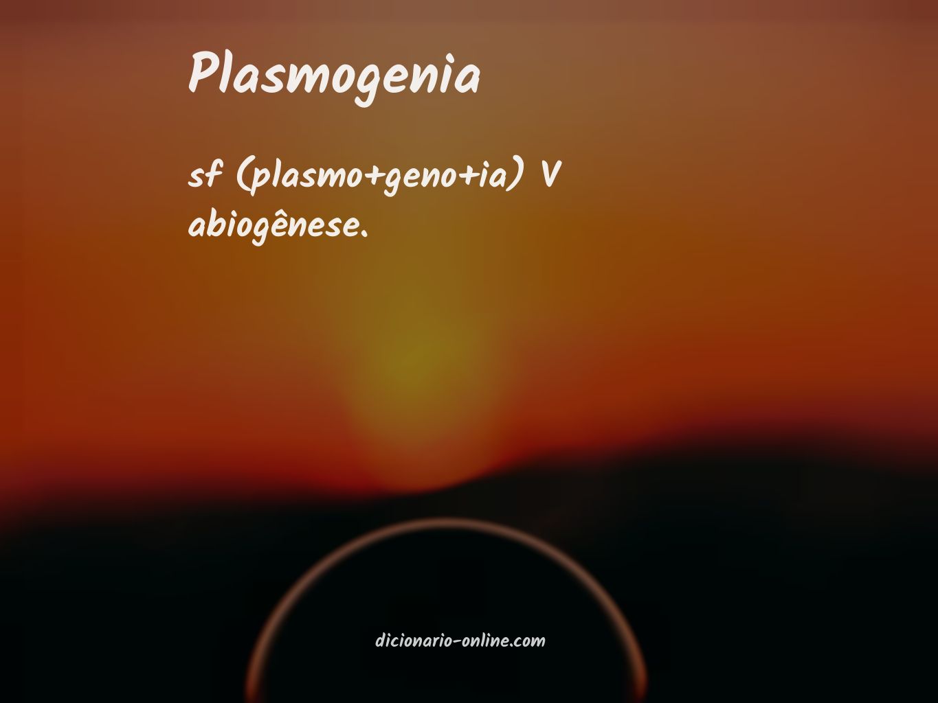 Significado de plasmogenia