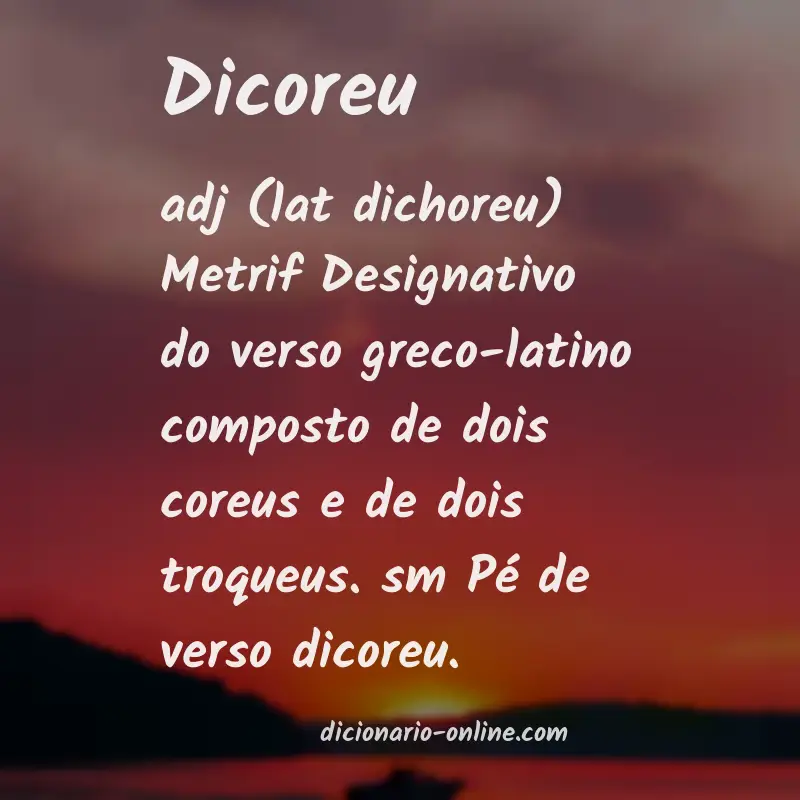 Significado de dicoreu