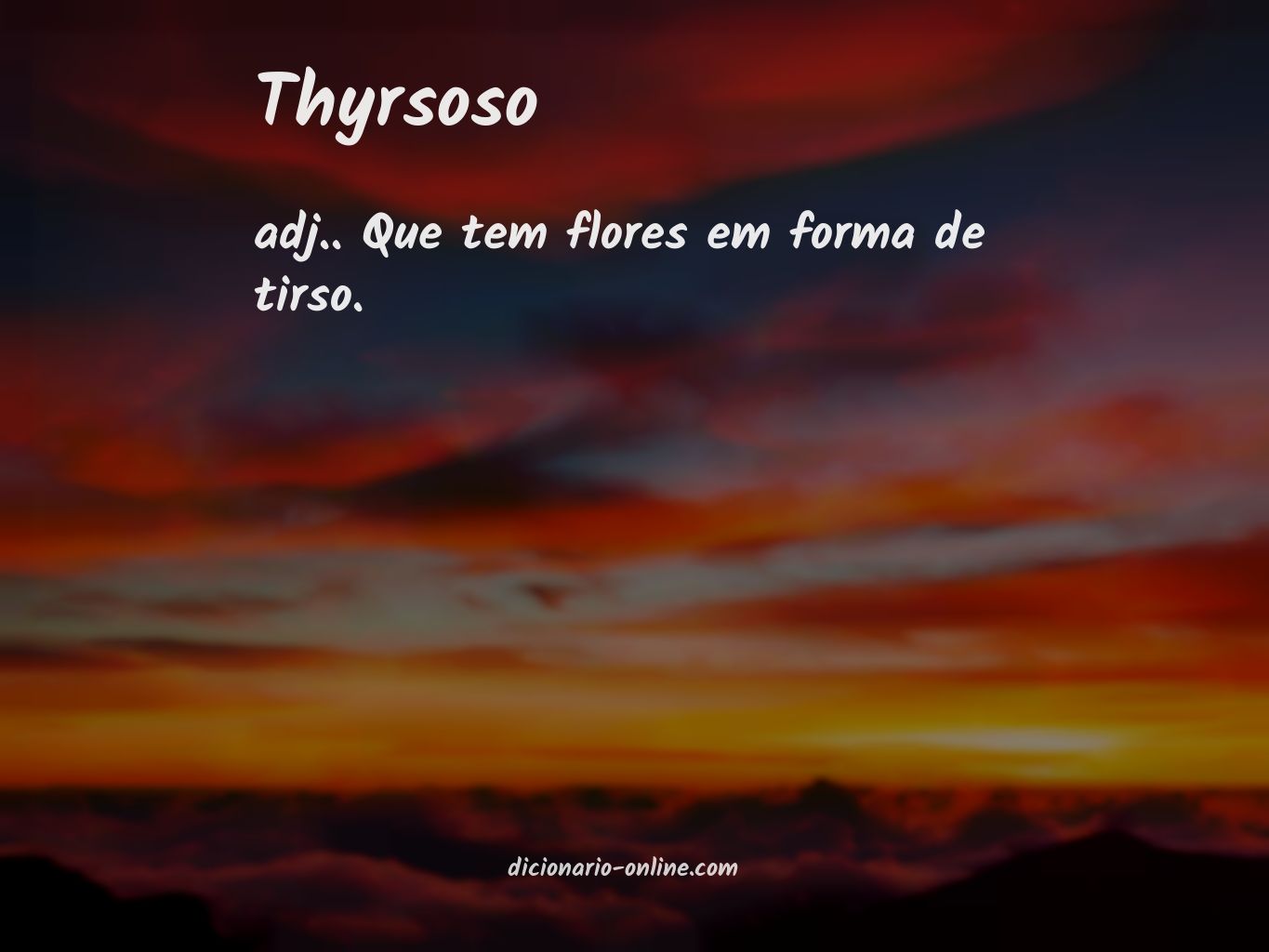 Significado de thyrsoso