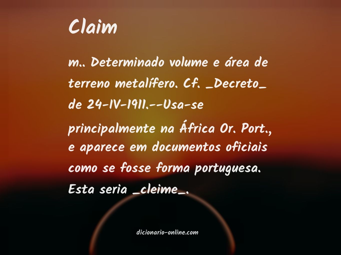 Significado de claim