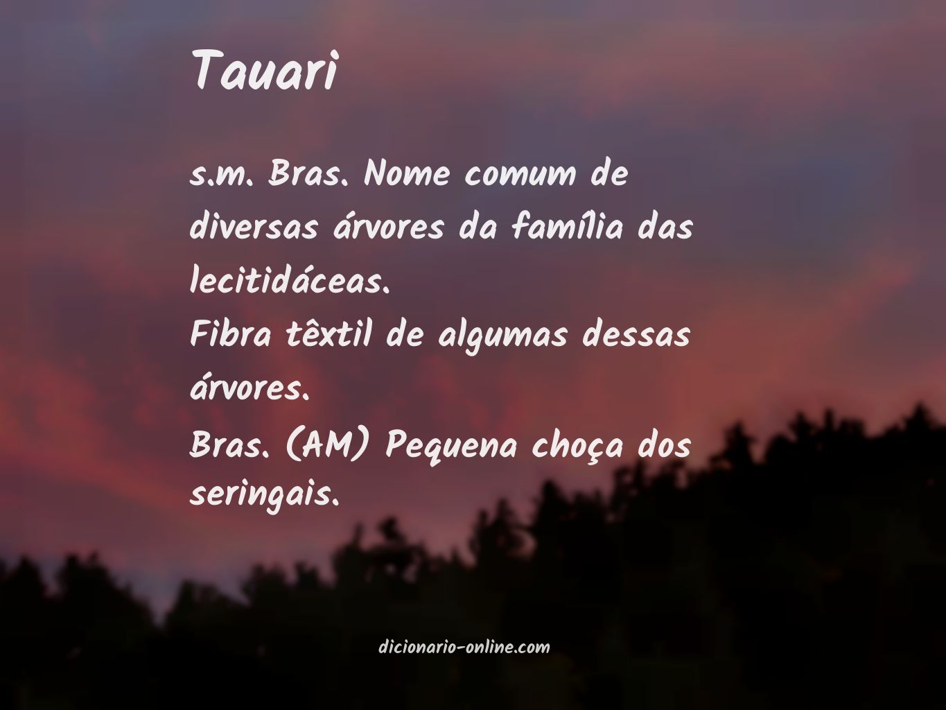 Significado de tauari