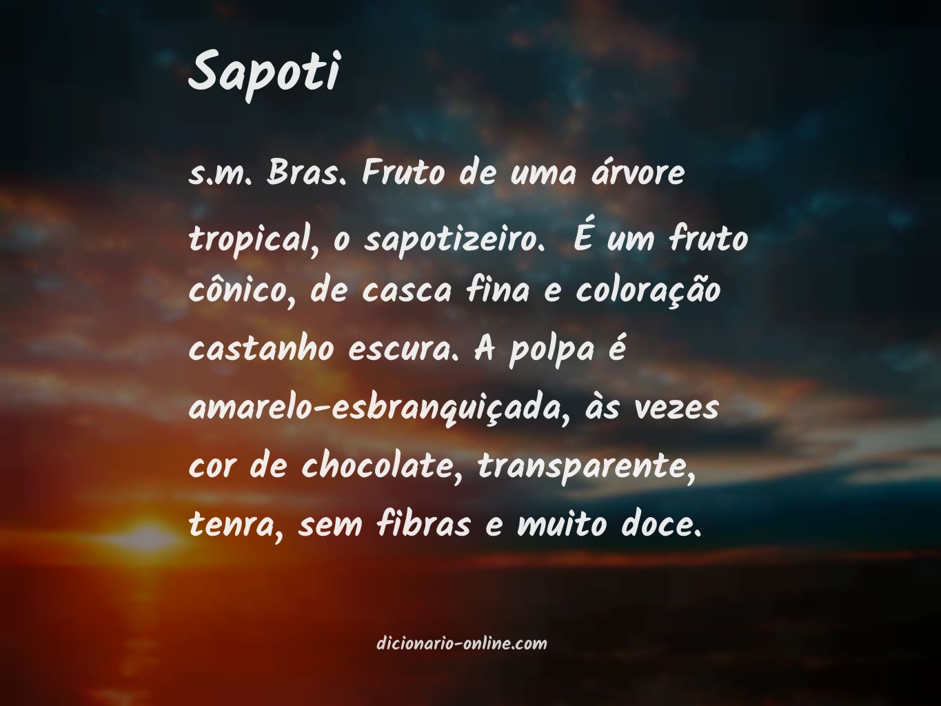 Significado de sapoti