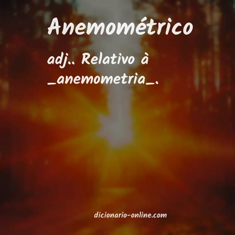Significado de anemométrico