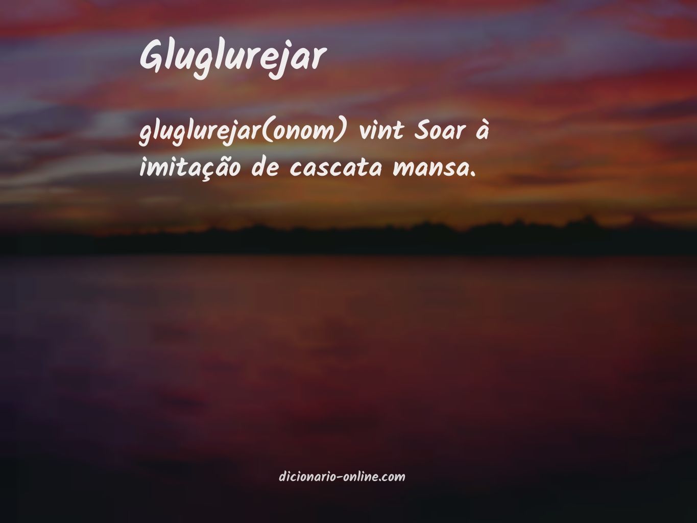 Significado de gluglurejar