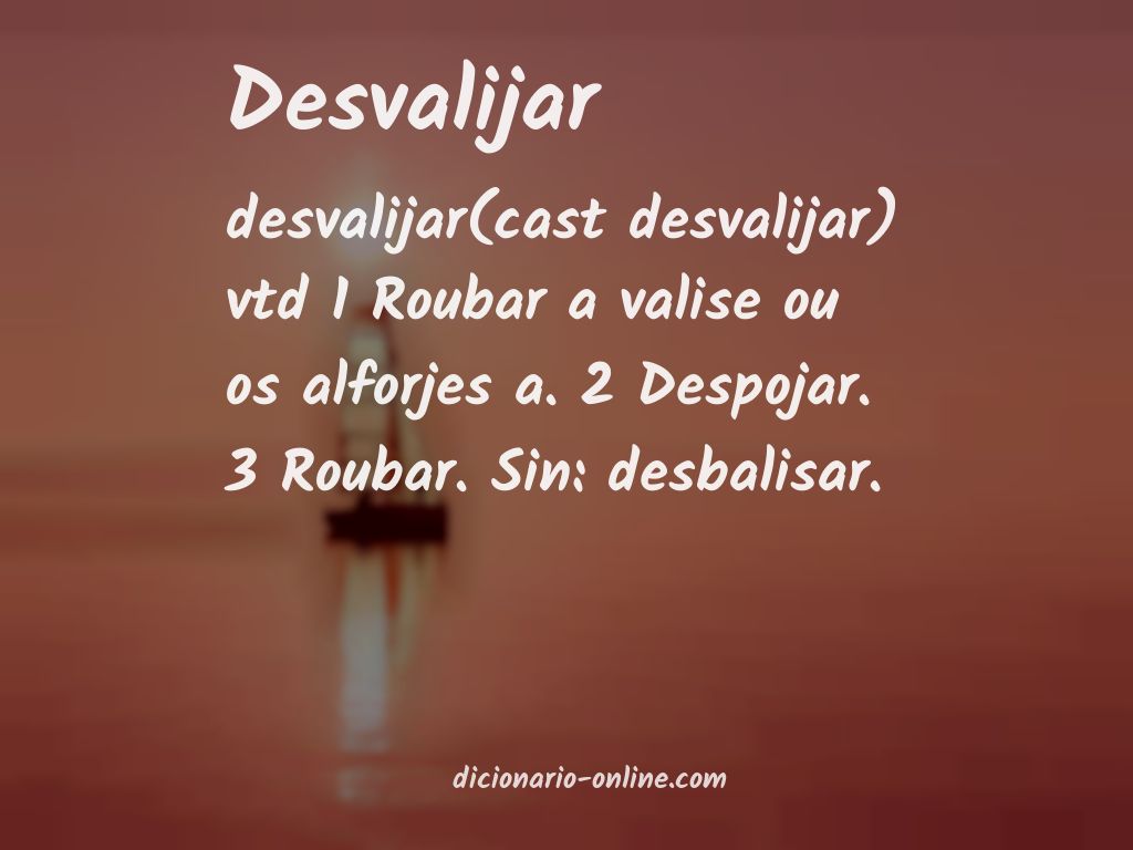 Significado de desvalijar