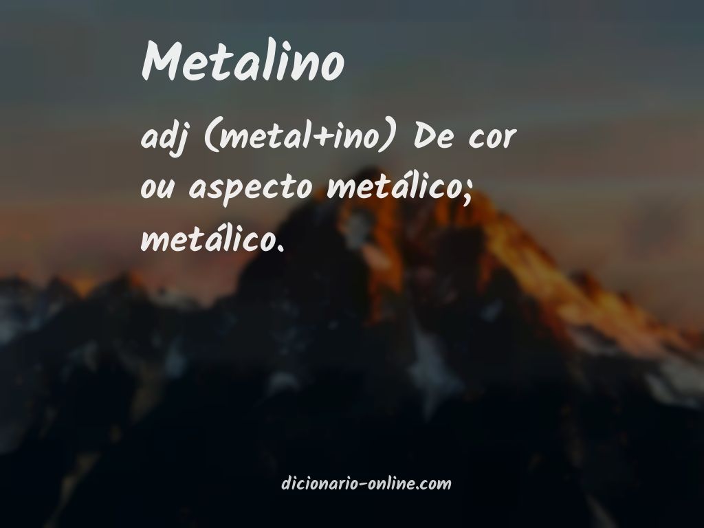 Significado de metalino