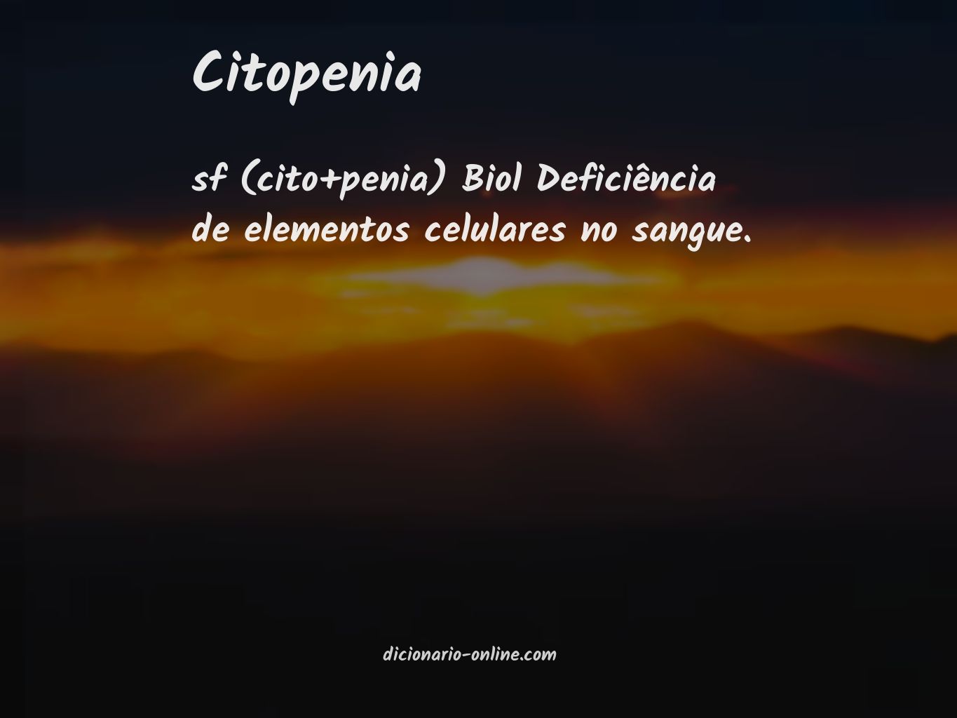 Significado de citopenia