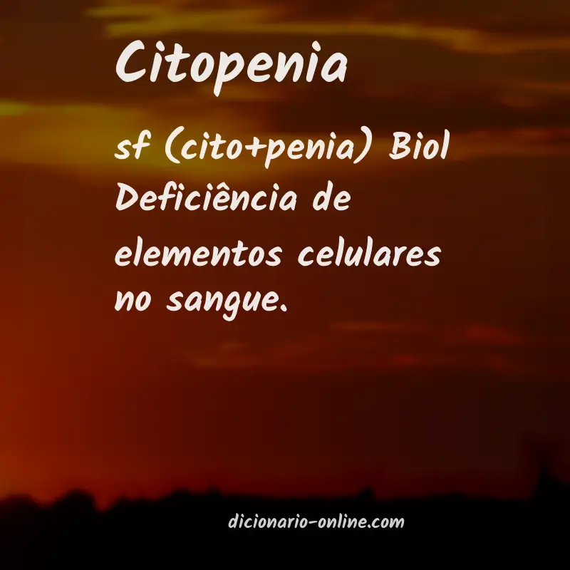 Significado de citopenia