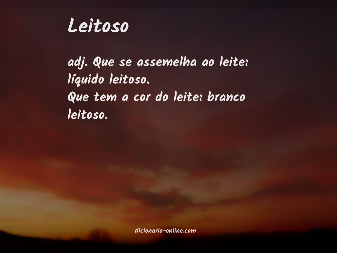 Significado de leitoso