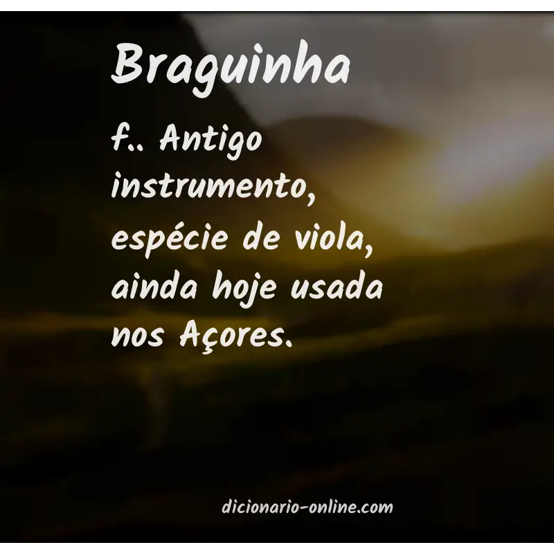 Significado de braguinha