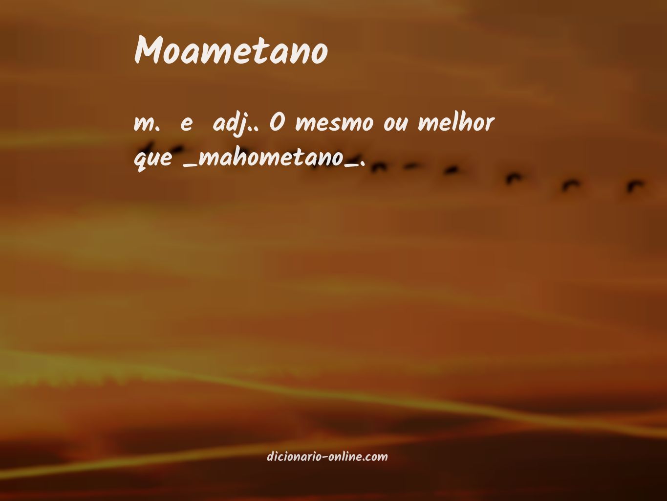 Significado de moametano