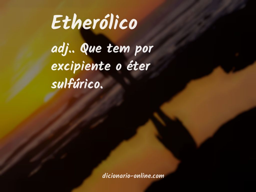 Significado de etherólico