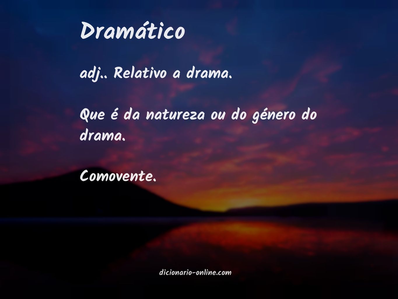 Significado de dramático