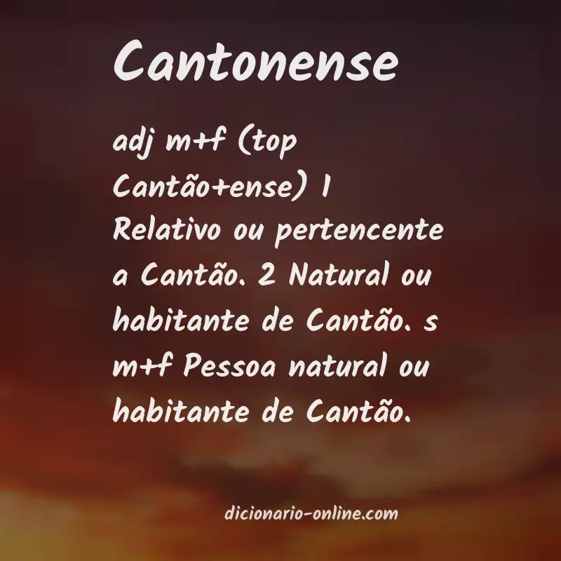 Significado de cantonense