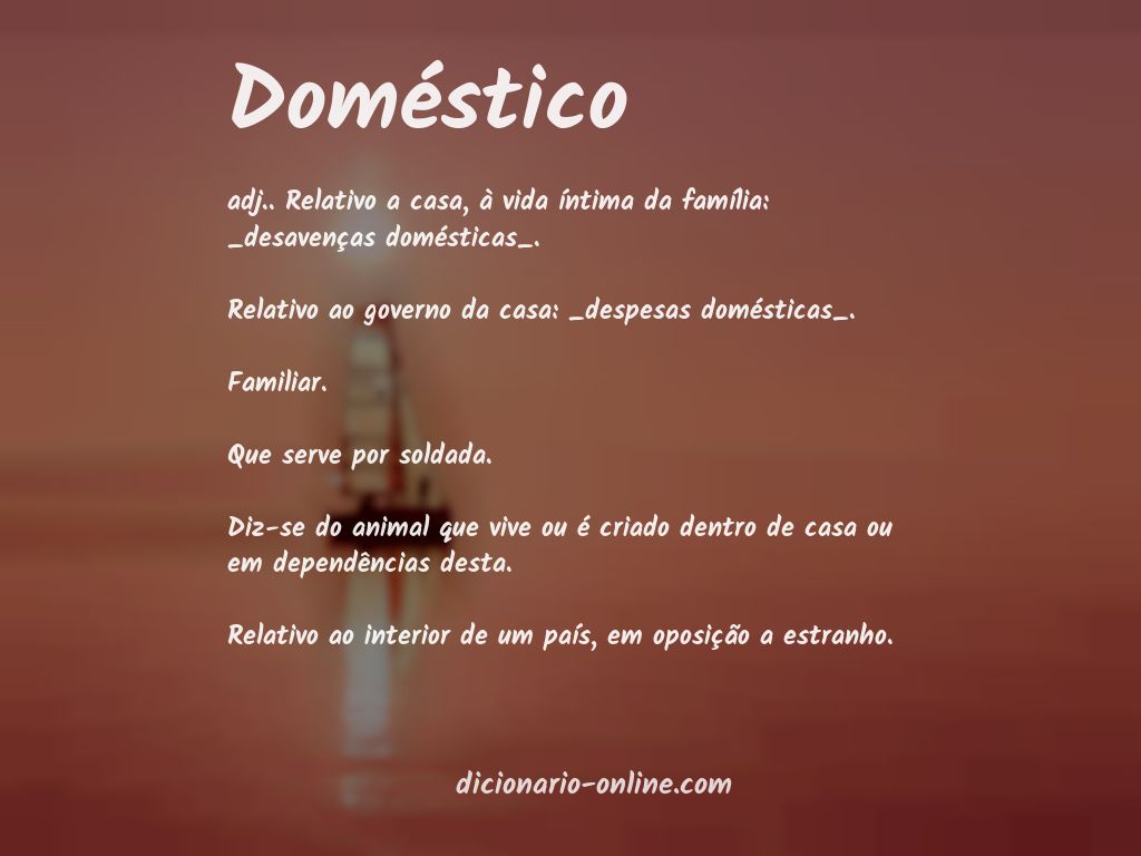 Significado de doméstico