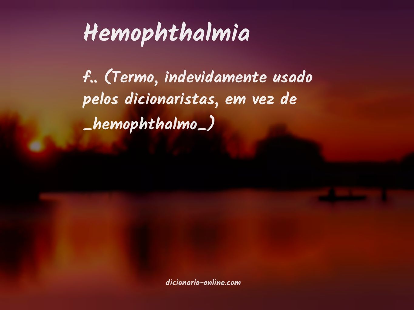 Significado de hemophthalmia