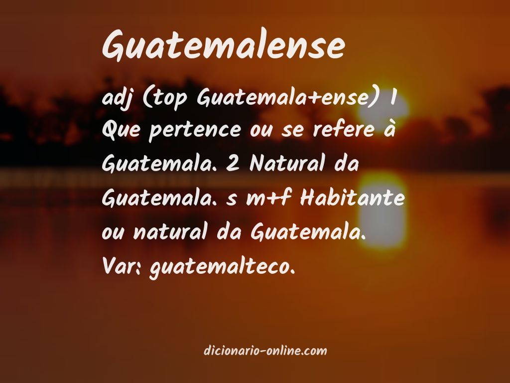 Significado de guatemalense