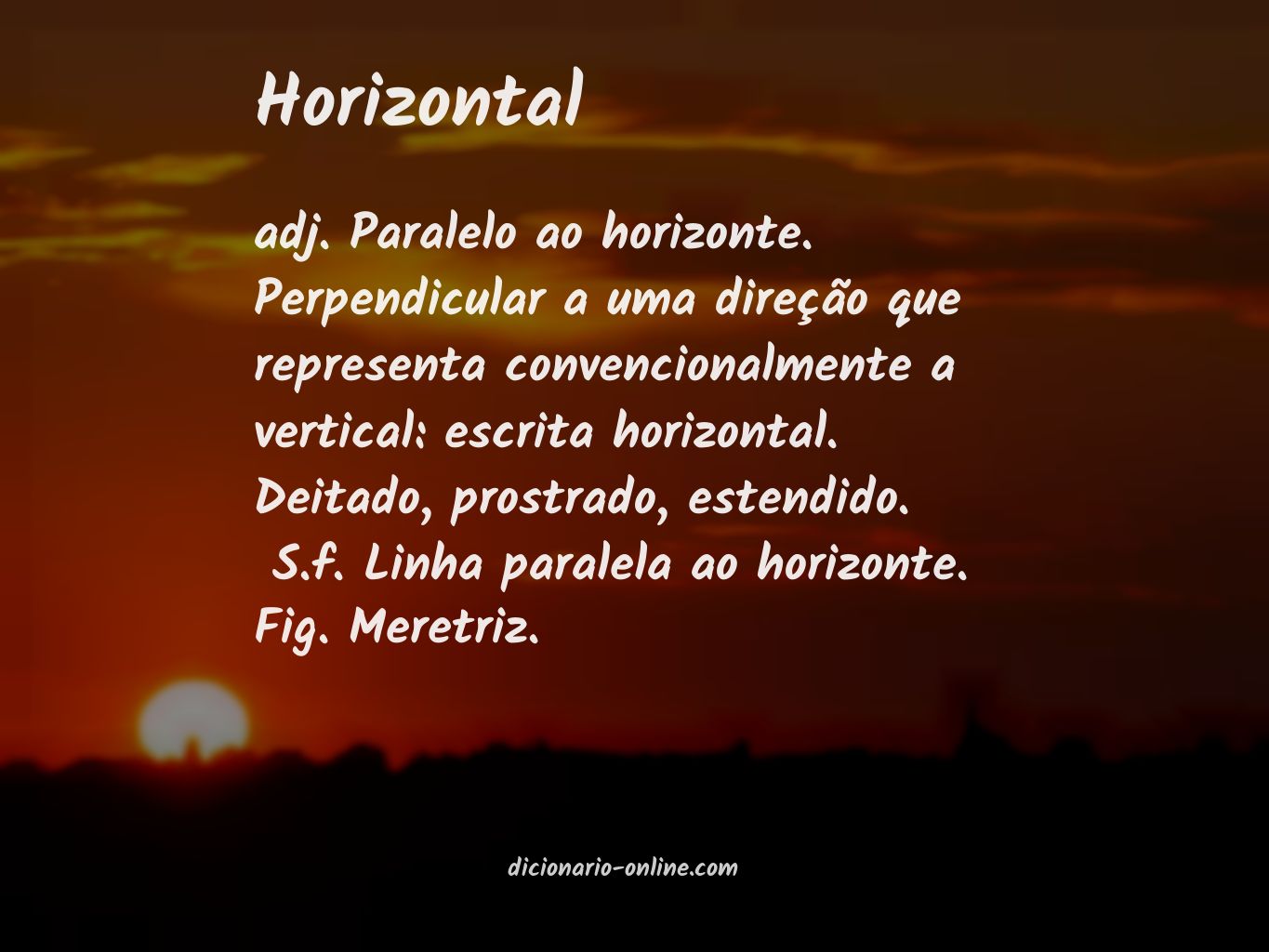 Significado de horizontal