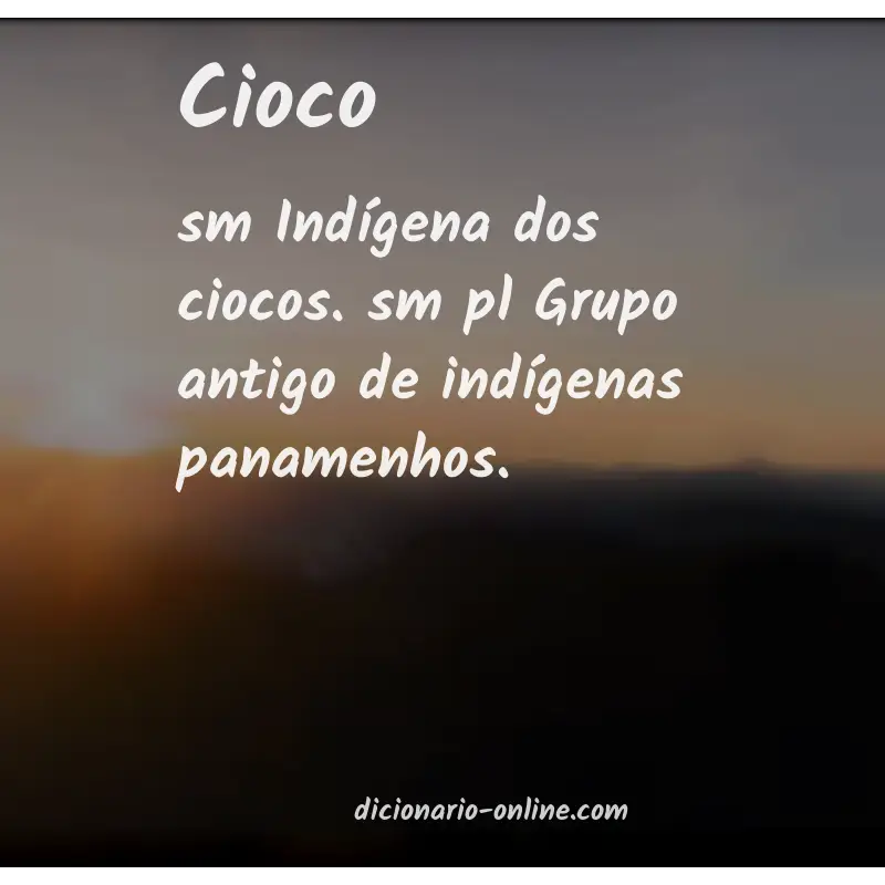Significado de cioco