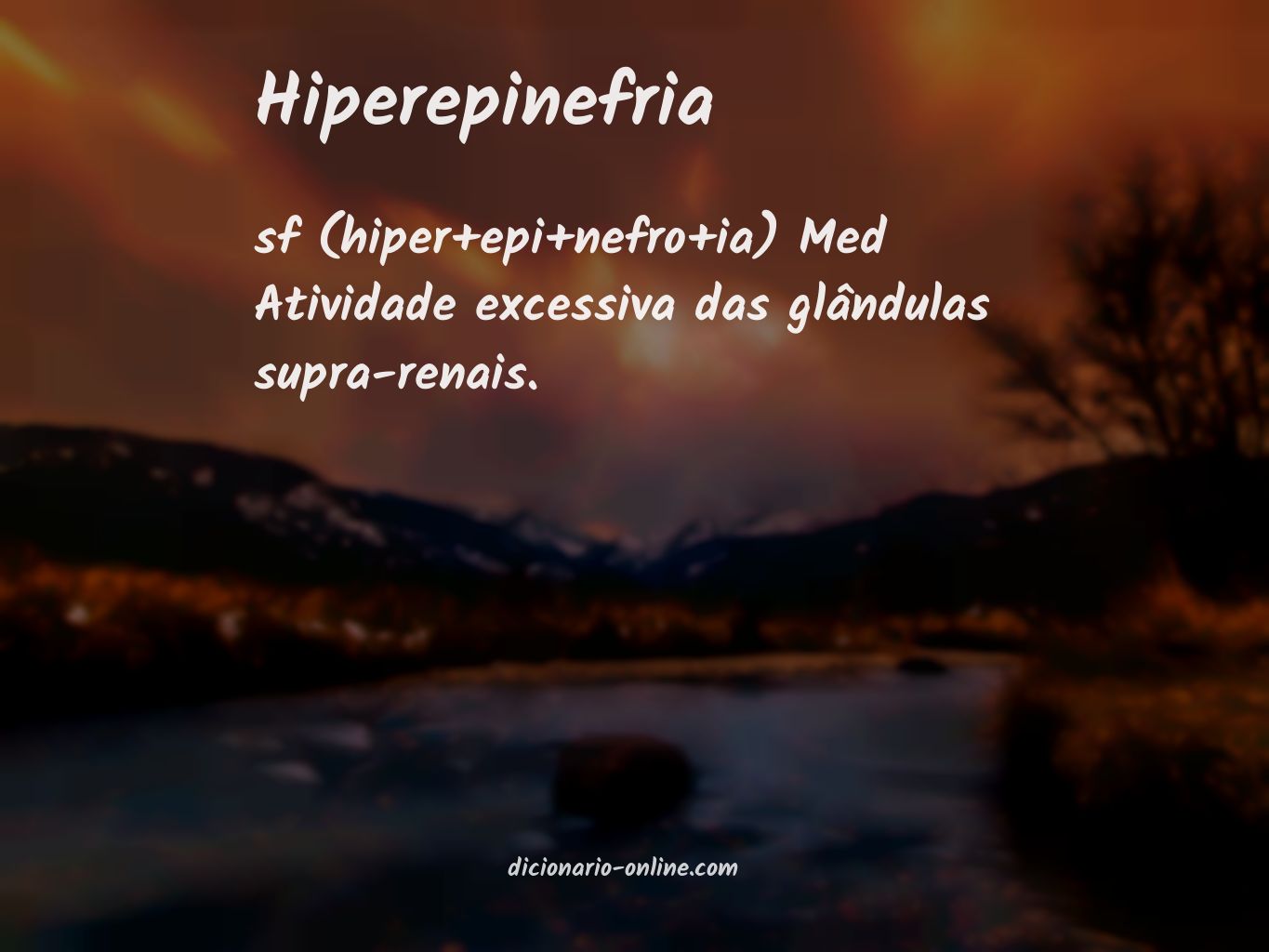 Significado de hiperepinefria